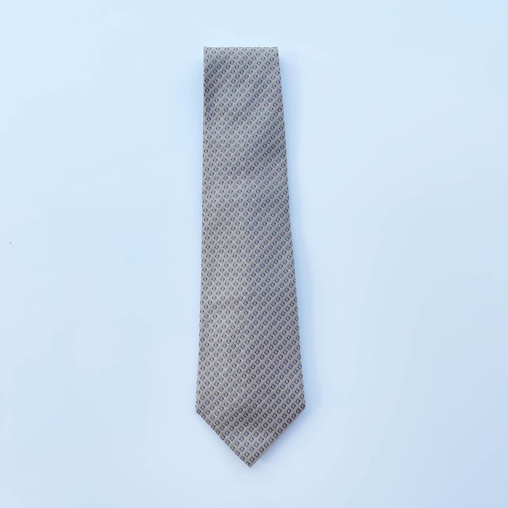 Donna Karan Metallic Mens Gold Patterned Tie